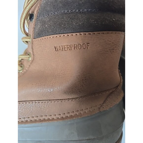 Sperry Brewster Duck Boots Men's Brown Waterproof Casual STS14140 Size 8.5 - Picture 8 of 10
